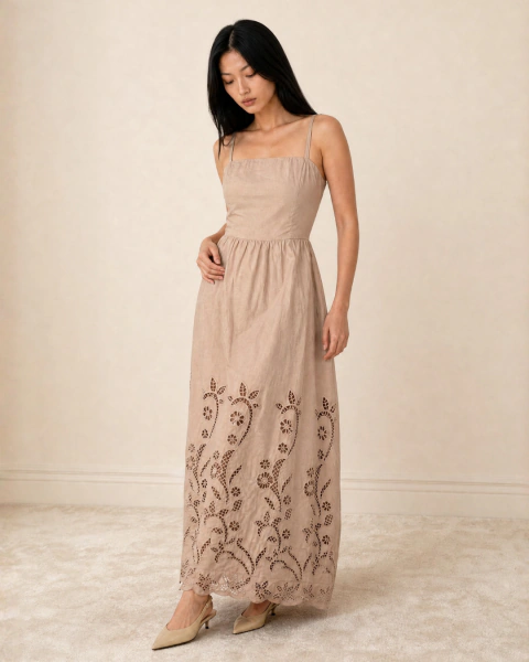 VESTIDO LILLY BEGE