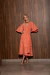 VESTIDO MIDI TRANSP LARANJA - comprar online