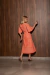 VESTIDO MIDI TRANSP LARANJA - Cinnte Store