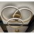Plafon Moderno 3 Anéis Dourado 45 Watts LED Integrado 4000K 110V/220V - Dubai Magazine