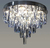 Plafon de Cristal Legítimo K9 Alto Luxo Azul Turquesa - comprar online