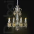 Imagem do Lustre Candelabro de Cristal Legítimo K9 Baccarat Conhaque 8 Braços – Luxo e Sofisticação