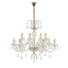 Lustre Estilo Baccarat em Cristal K9 e Aço Inox – 15 Lâmpadas | Modelo 1186-10+5T - comprar online