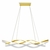 Lustre Pendente Moderno Espiral Dourado 50W LED Integrado - comprar online