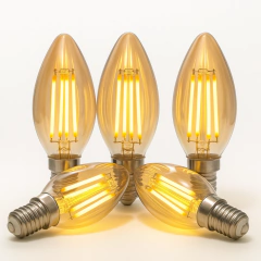 Kit 6 Lâmpada Led Filamento Vela Chama 4w E14 2200k - comprar online