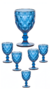 Jogo de 6 Taças Royal 300 ml Azul