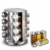 Porta Condimentos Base Giratório Inox 16 Potes - Prata