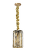 Pendente de Cristal K9 com Detalhes em Dourado