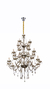 Lustre de Cristal Legítimo K9 30 Braços Pé Direito Alto