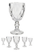 Kit 6 Taças Luxo Diamond 320ml Água Vinho Premium na internet