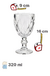 Kit 6 Taças Luxo Diamond 320ml Água Vinho Premium - comprar online