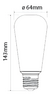 Lâmpada Filamento Led Decorativa 110V - Âmbar ST64 4W - comprar online