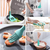Kit Colheres Silicone 12 Peças C/Suporte Bambu Verde na internet