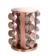 Porta Condimentos Base Giratório Inox 16 Potes - Rosé