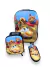 Kit Mochila Carrinho Divertido Infantil Juvenil com Rodinhas Escolar 40 L
