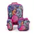 Kit Mochila Princesa e o Unicórnio Infantil Juvenil Carrinho Escolar 40 L