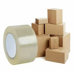 Kit com 10 Fitas Adesivas 45mm x 100 Metros Transparente