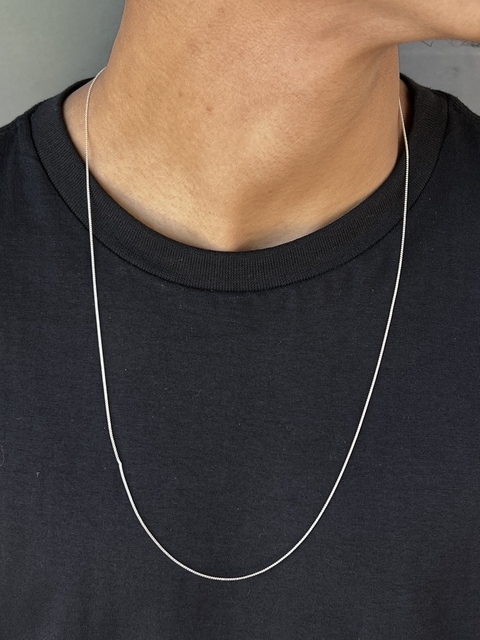 CORRENTE VENEZIANA 1MM -(0326) - 70CM(FECHO TRADICIONAL)(BANHO PRATA) - comprar online