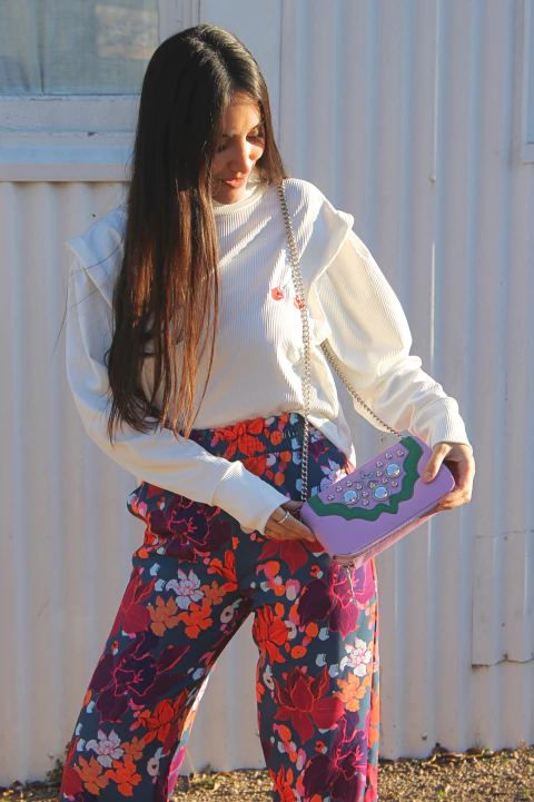 Cartera / Billetera Jazmín Lila - comprar online