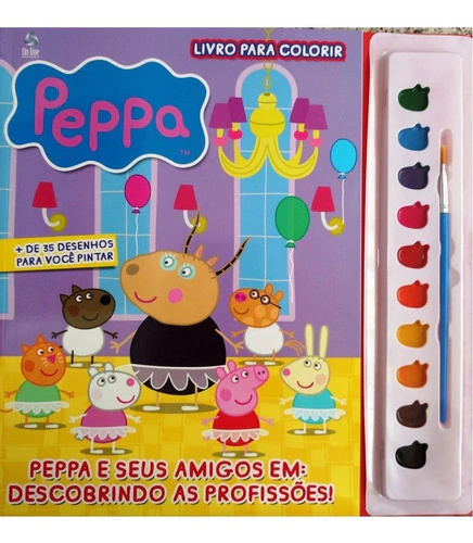 Livro Para Colorir Peppa E Seus Amigos Em Descobrindo As Profissões