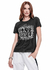 Remera Negra Con Estampa Lucia - comprar online