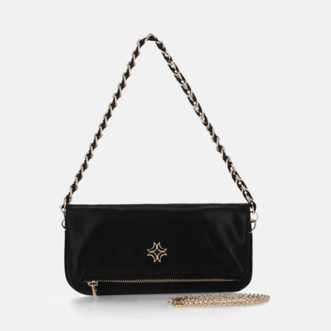 Mini Bag Puntini Preto Luz Da Lua