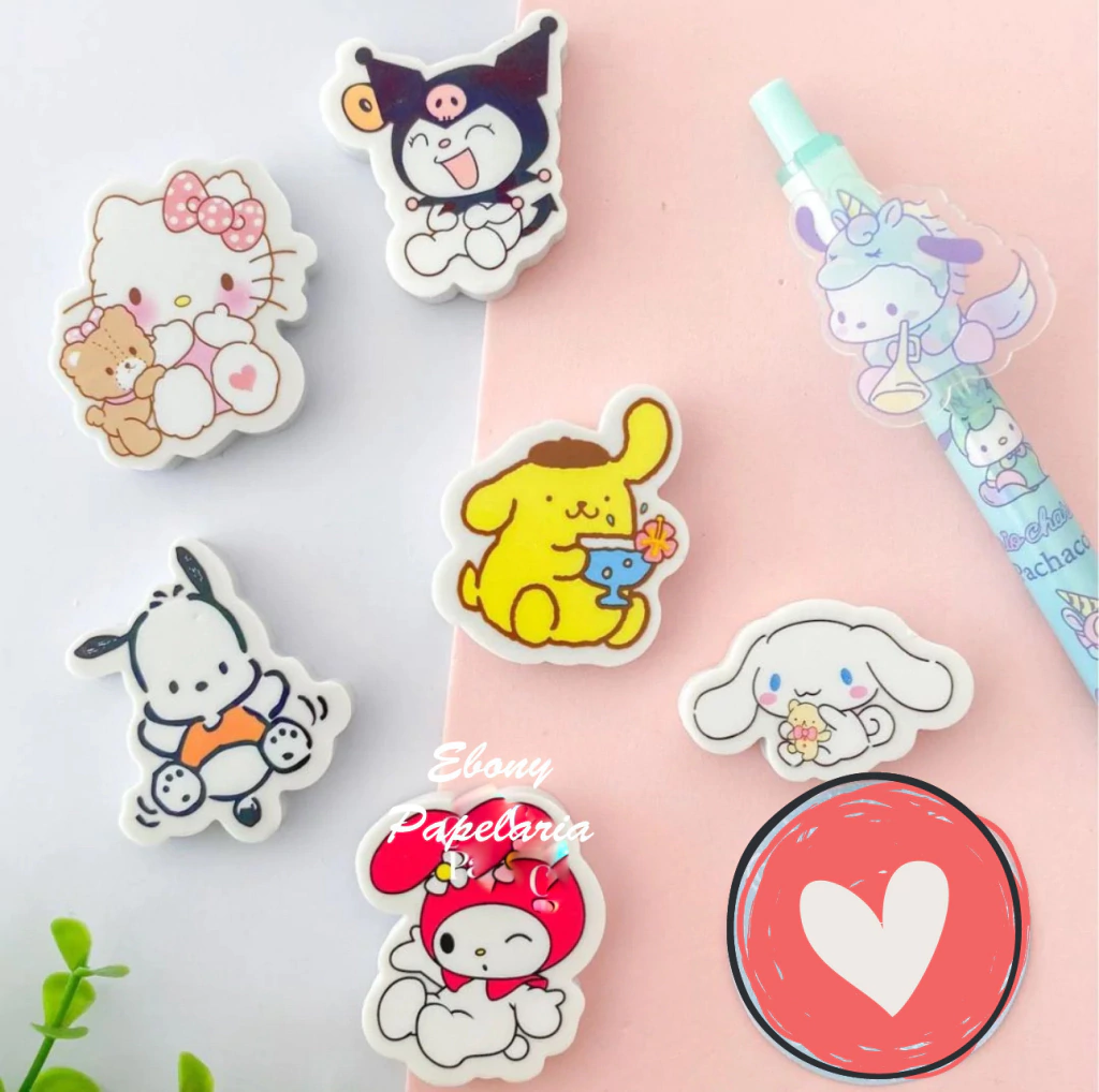 MINI BORRACHA FOFA - PERSONAGENS SANRIO