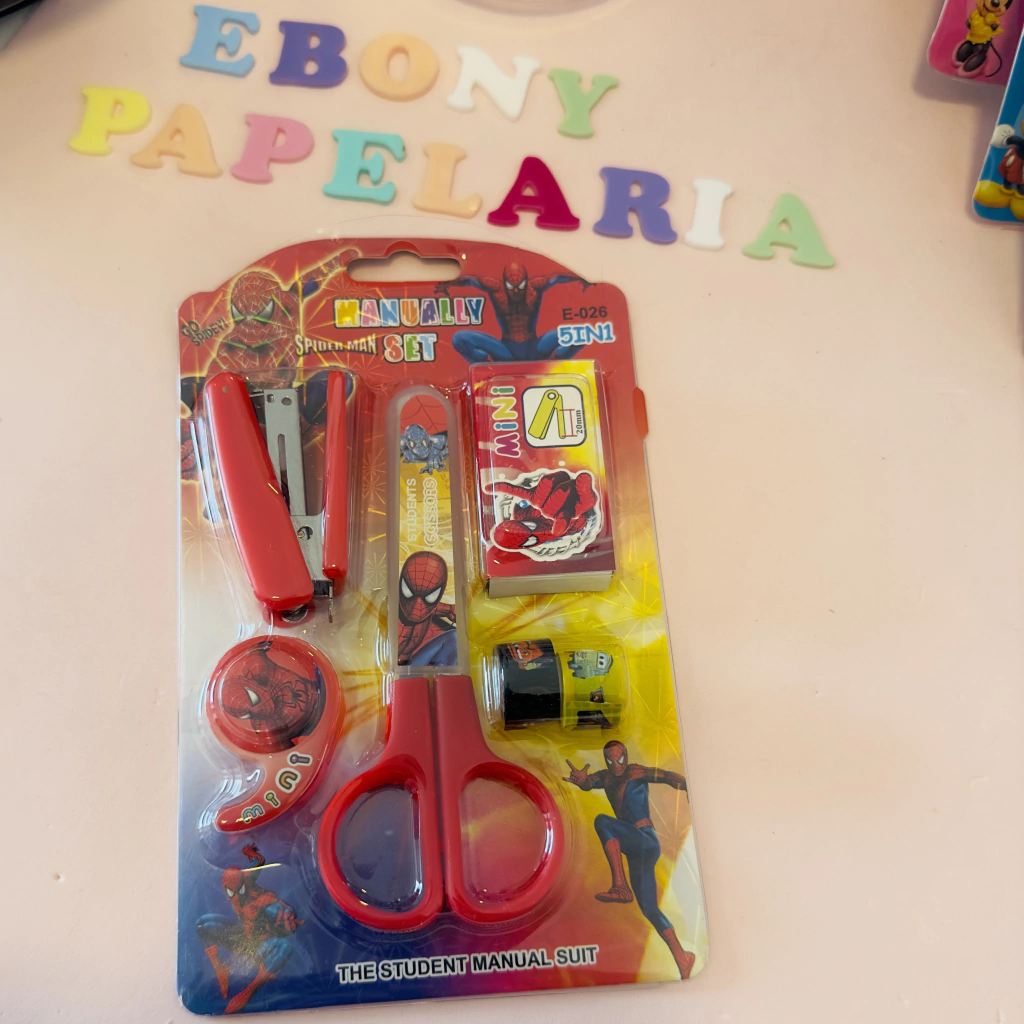 Kit Escolar Personagens - 6 Itens