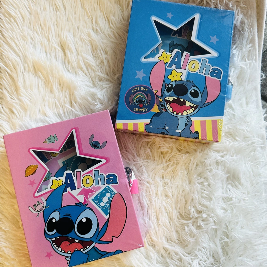 Diário Stitch com Chave - Kit Presente