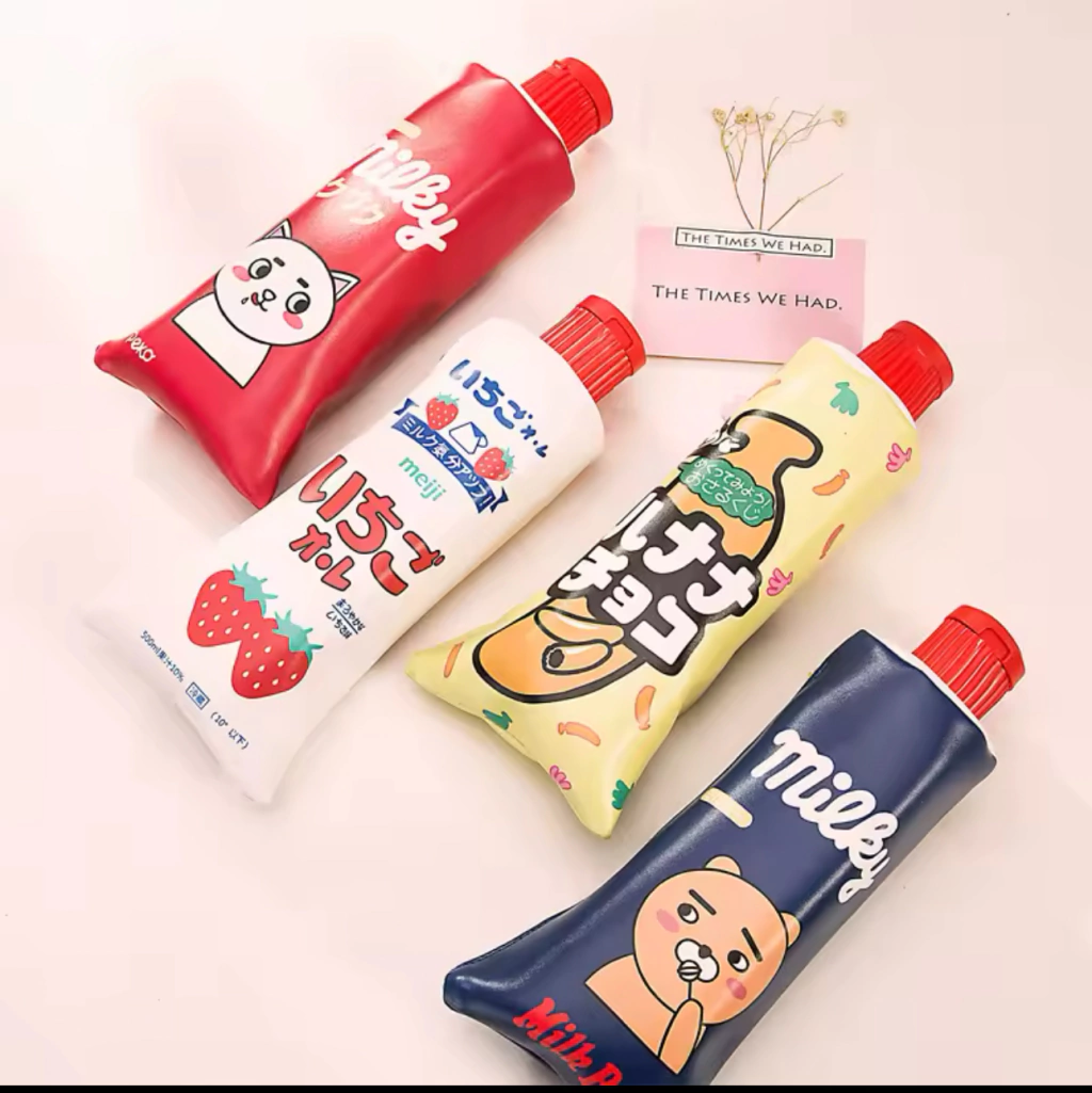 Estojo Escolar Estilo Pasta de Dente com Apontador