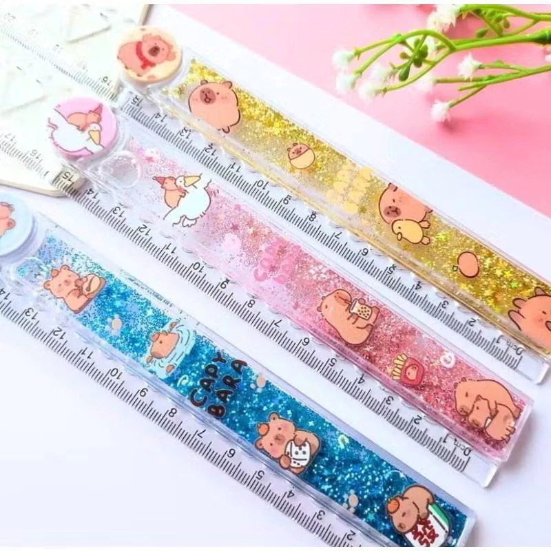 ￼Régua Capivara Dobrável 15/30 cm com estêncil