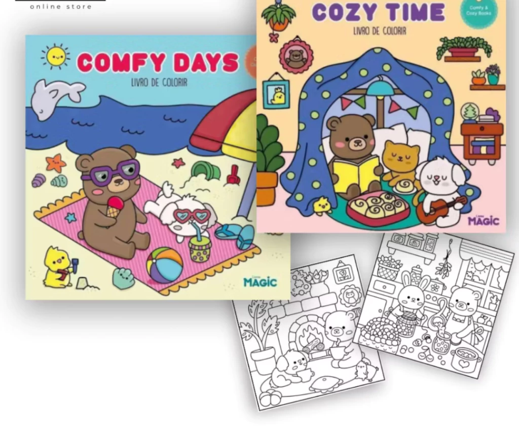 ￼Livro de Colorir Original Comfy & Cozy