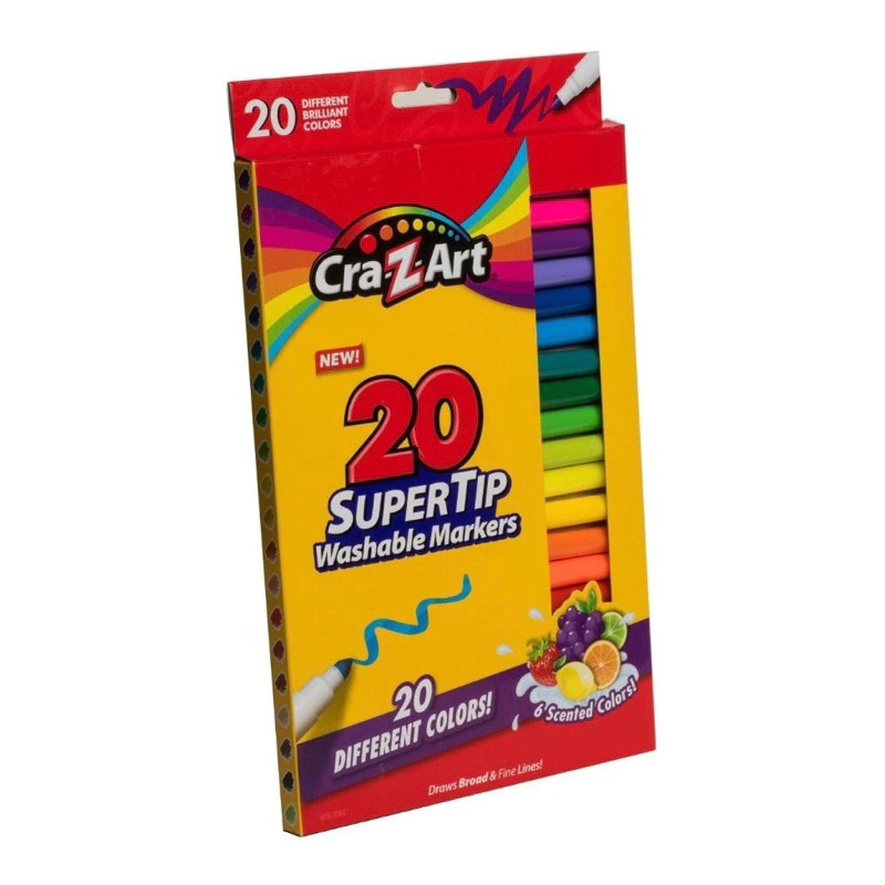 Cra-z-art Supertip Washable Markers 20 Colors Canetinhas