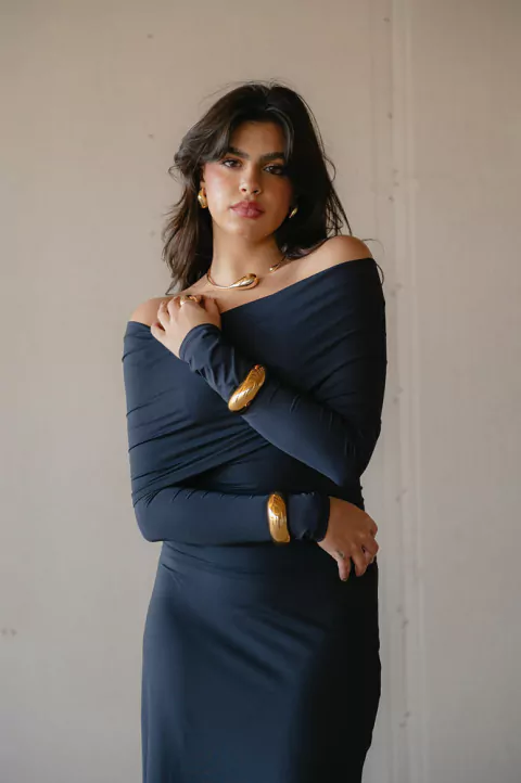 Blusa Ombro a Ombro Preta