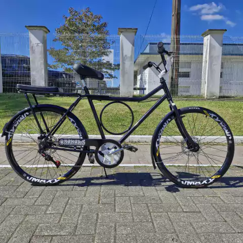 Bicicleta aro 26 Verona WRP Barra Circular NAKA, Aros VMAXX, Freio Disco, Selim DDK - Preto