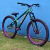 Bicicleta Alumínio Aro 26 GTA Gravity, Pedivela Integrado, Relação Single, Freio Hidraulico, Quadro 13,5" - Verde com Roxo na internet