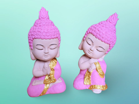 Imagen yeso Budita principe premium color 20 cm x 2 piezas