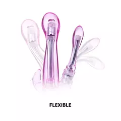 Vibrador flexible con estimulador de clitoris y 6 funciones de vibracion - Dulce lujuria