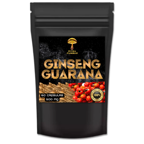 Guarana | Ginseng | 60 capsulas | 500 mg | Premium | Energia