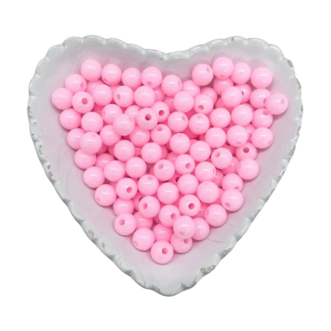 BOLA LISA LEITOSA ROSA BB CANDY 8MM 50G