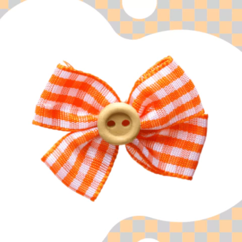 Aplique Laço Xadrez 3,5cm – pct c/10 Unidades