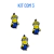 APLIQUE EMBORRACHADO MINION ALTO - (Unid ou kit promocional) - Elo Forte Digital