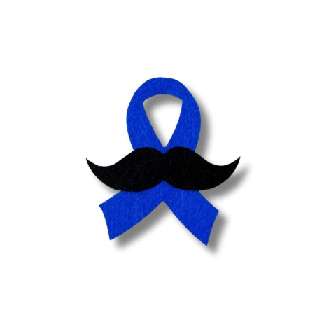 Recorte em Feltro Laço e Bigode Novembro Azul 5,5x4cm - 1 unidade