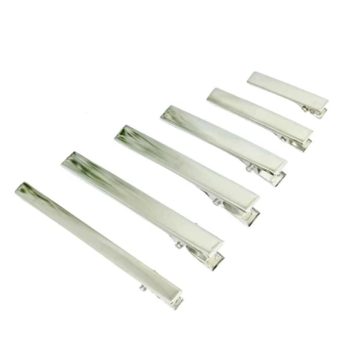 PRESILHA JACARÉ/BICO DE PATO NÍQUEL - 10UN