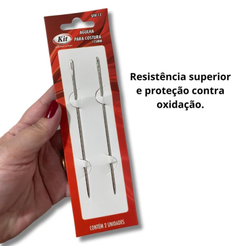 Agulha para Costura 125mm - Kit c/ 2 Un.