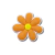 APLIQUE EMBORRACHADO FLOR LARANJA - (Unid ou kit promocional)