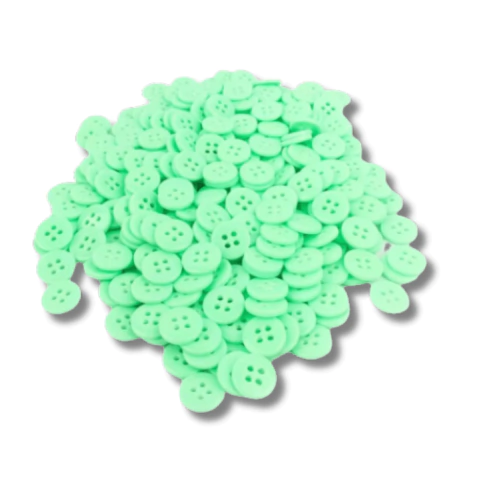 Botão 4 furos N18 Verde Água 238 - pct c/24 unidades