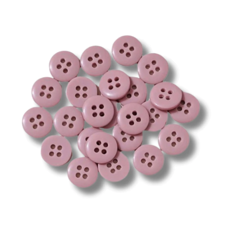 Botão 4 furos N18 Rosê 135 - pct c/24 unidades