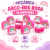 Miçanga Arco-Íris Rosa Emborrachada Fimo 10mm – 10 Unidades