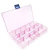 Caixa Organizadora Retangular 15 Divisórias Rosa - 17cm x 10cm x 2,2cm
